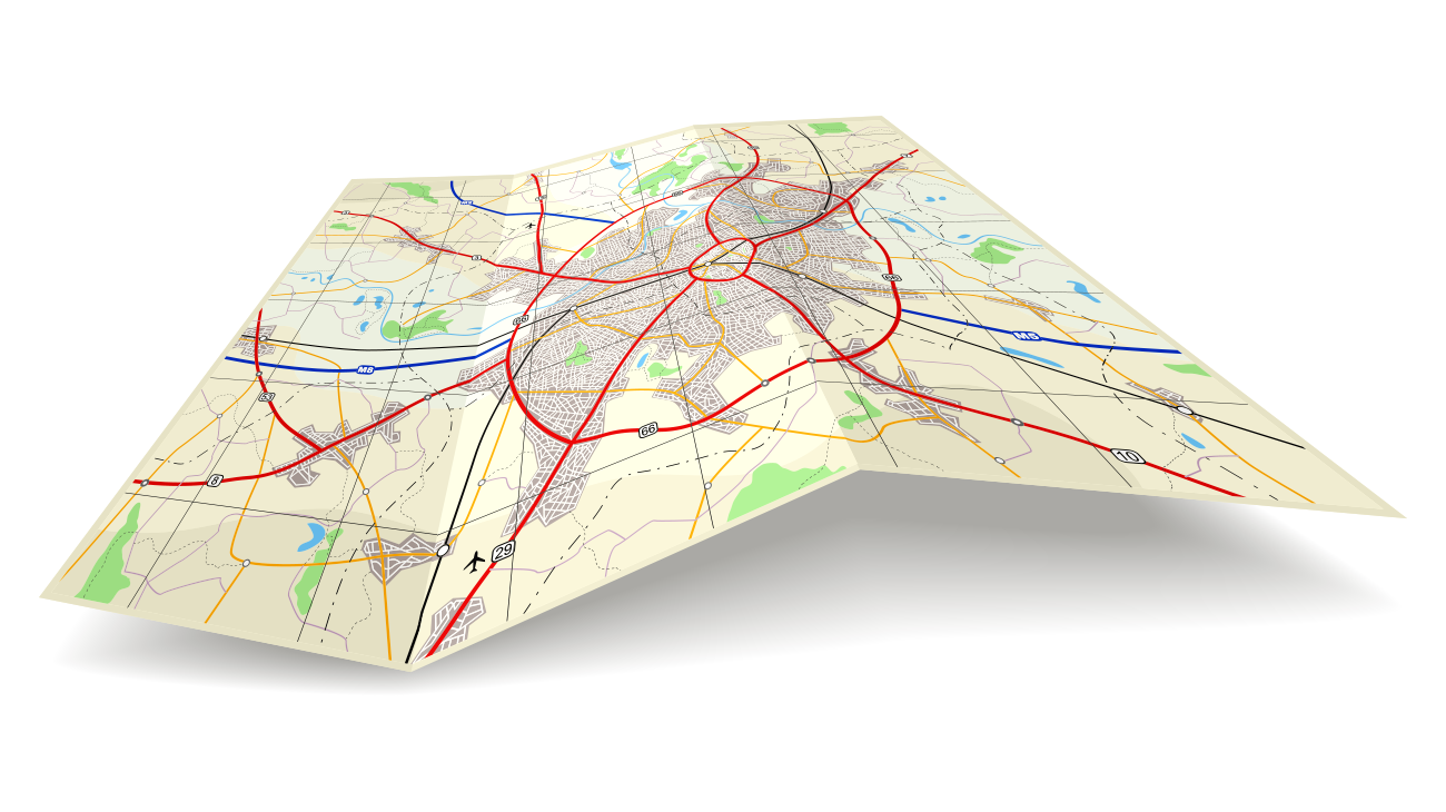 global, local, hiking, biking and thematic maps