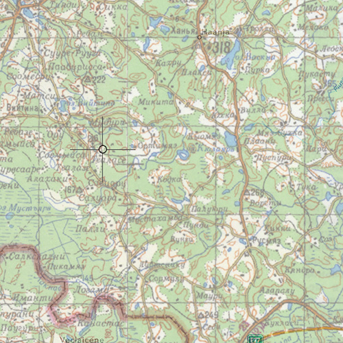 Topographic map of Estonia