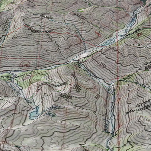 USA - USGS Topo Map as overlay on top of Apple 3D